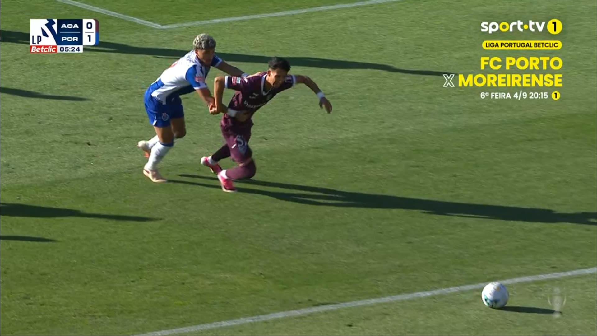 Frame 5 da sequência do lance